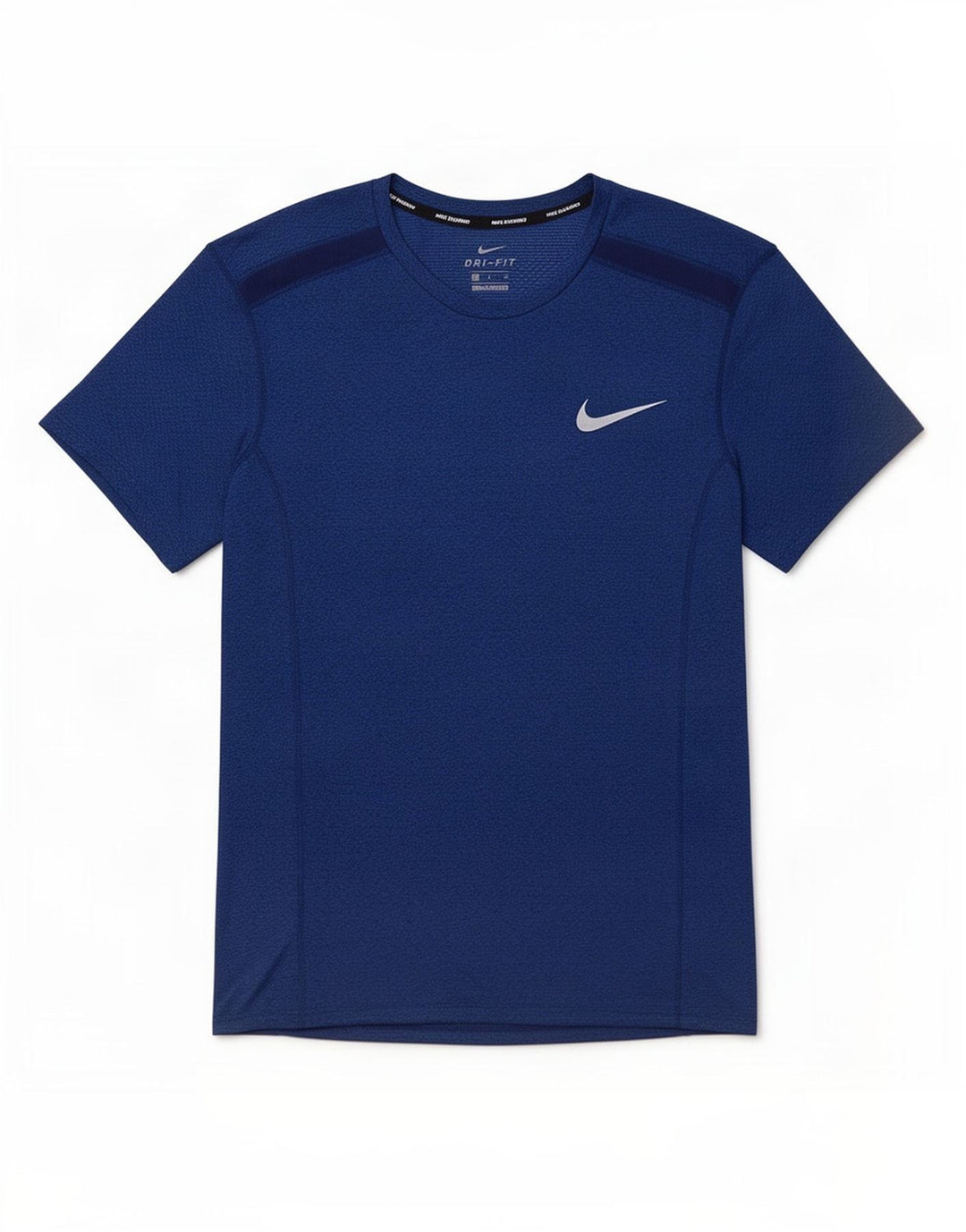 Nike Hommes Dri Fit T-Shirt Haut Petit Bleu Marine Polyester