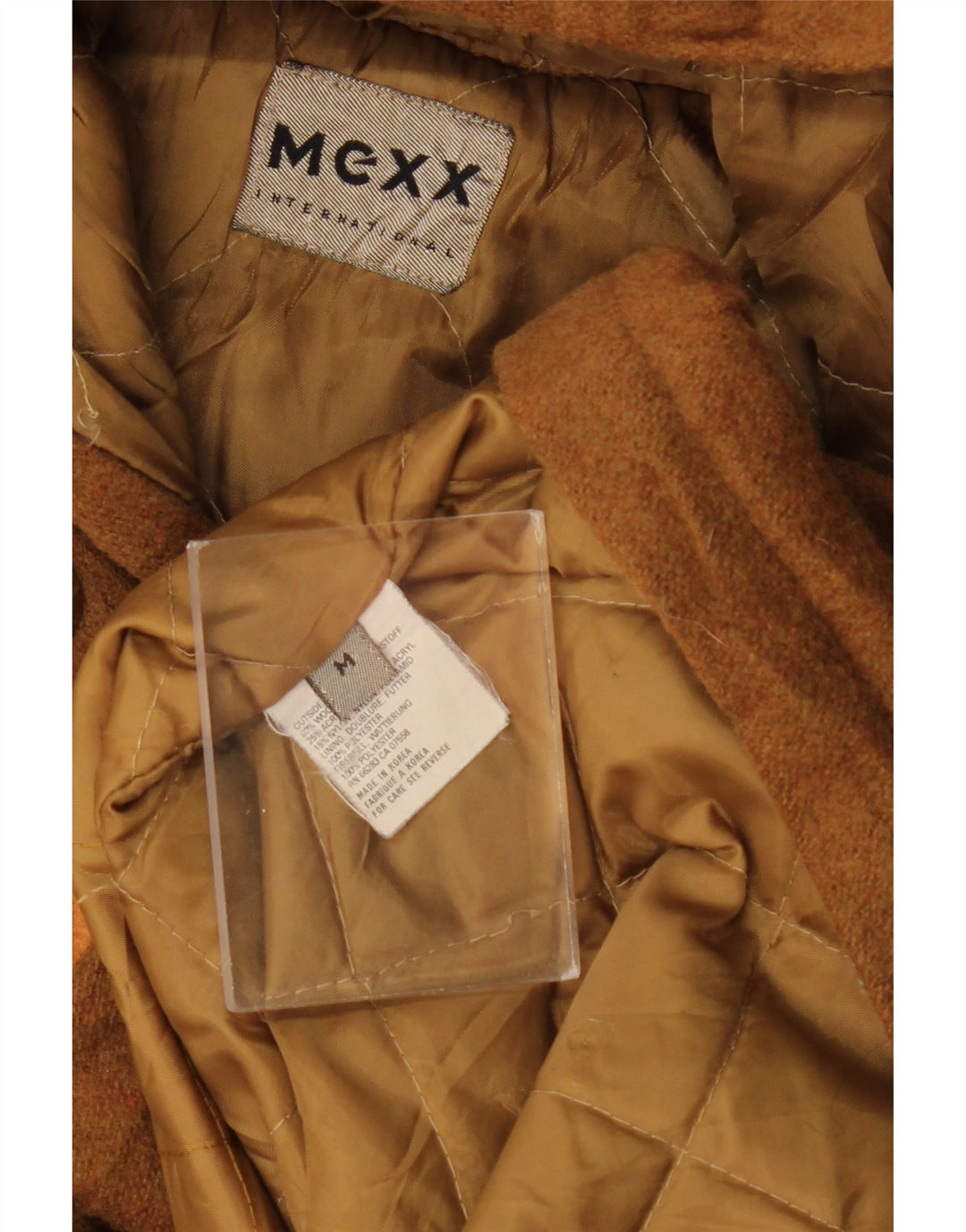 MEXX Duffle-coat à capuche coupe ample pour homme UK 36 laine marron moyen