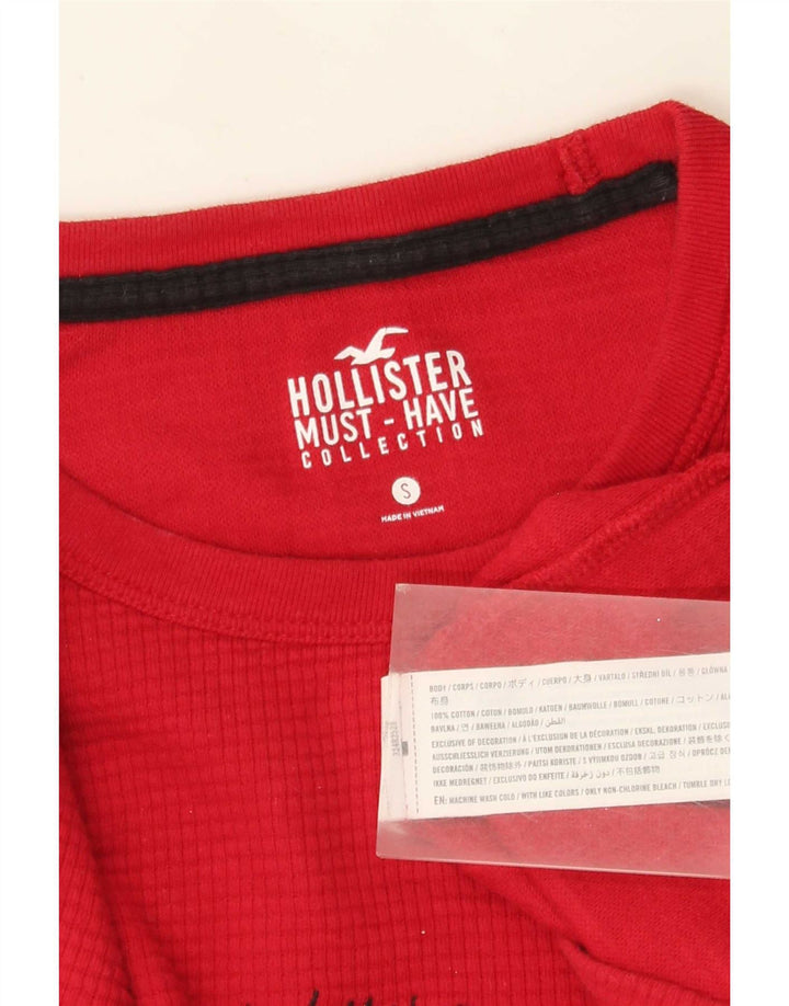 Hollister Homme Regular Graphic Top Manches Longues Petit Rouge Coton
