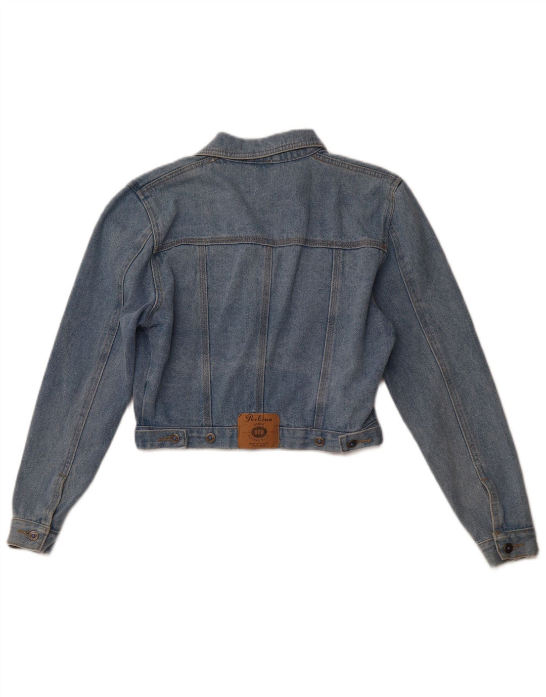 DOROTHY PERKINS Veste en jean crop pour femme UK 14 Coton bleu moyen