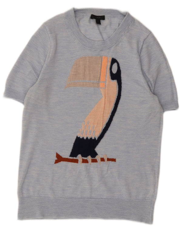 J. Crew Pull col bateau pour femme UK 14 Grand Bleu Nouveauté