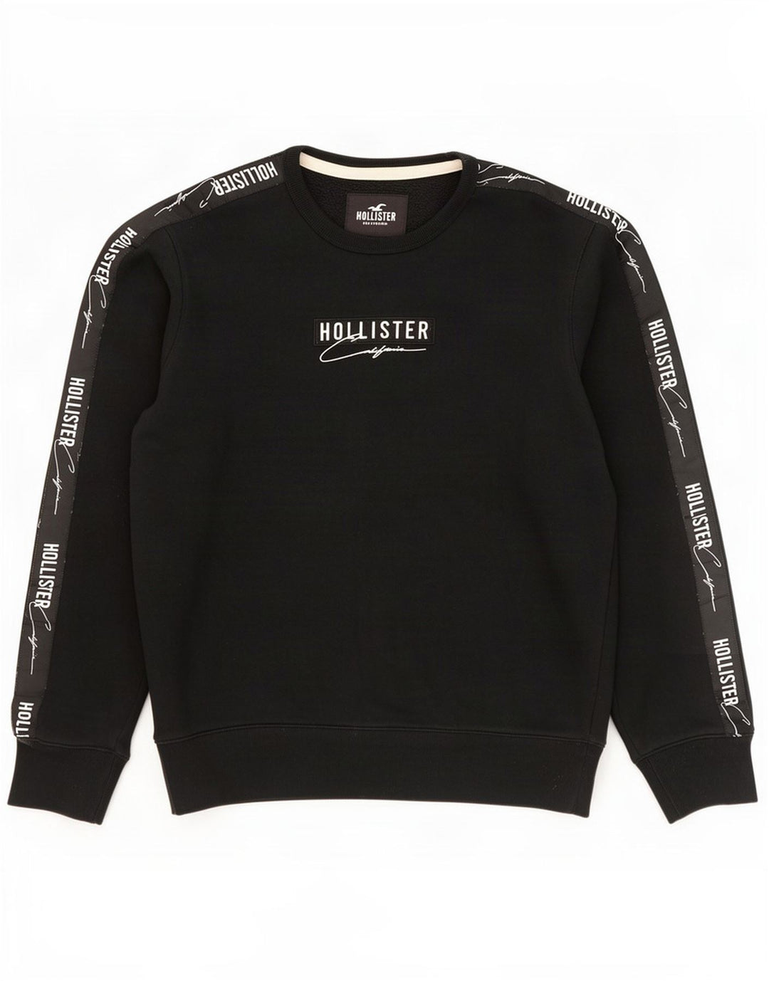 Hollister Sweat-Shirt Graphique Homme Noir Moyen