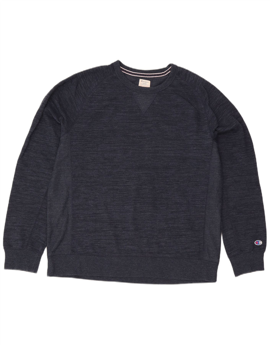 Champion Sweat-shirt pour homme en coton moucheté bleu marine 2XL