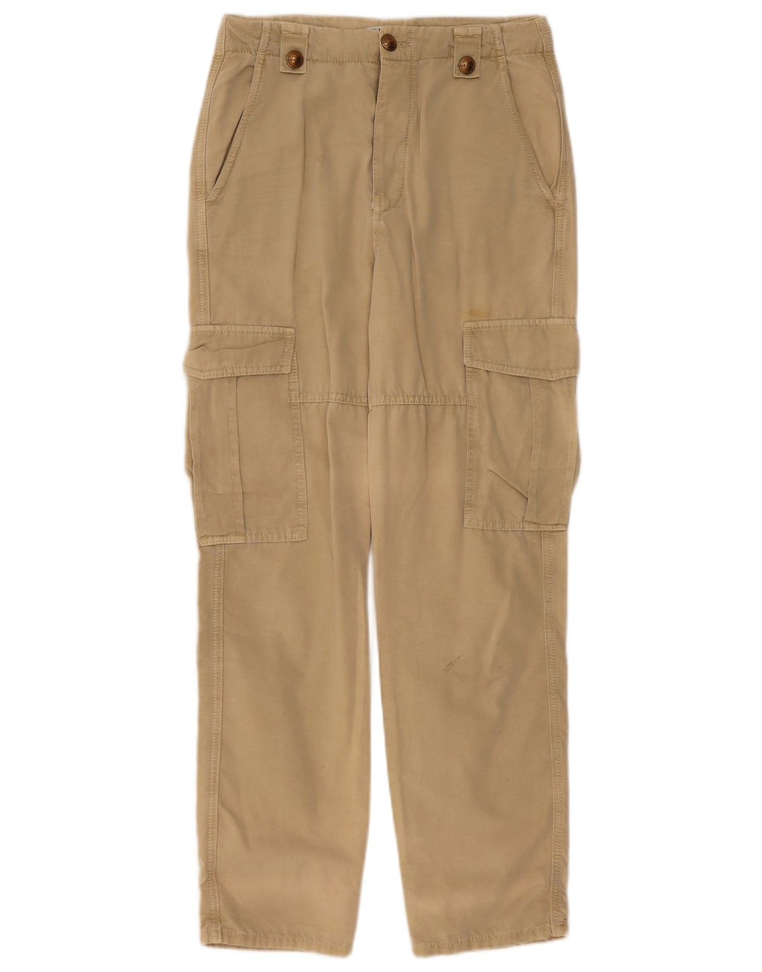 Zara Pantalon Cargo Droit Femme Petit W27 L30 Beige