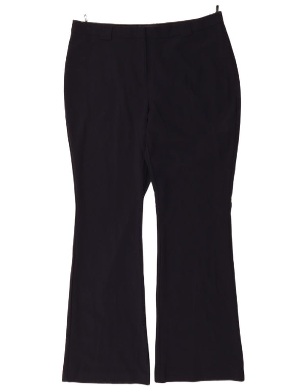 Marks & Spencer Pantalon décontracté taille haute pour femme UK 16 Large W36 L32 Bleu marine