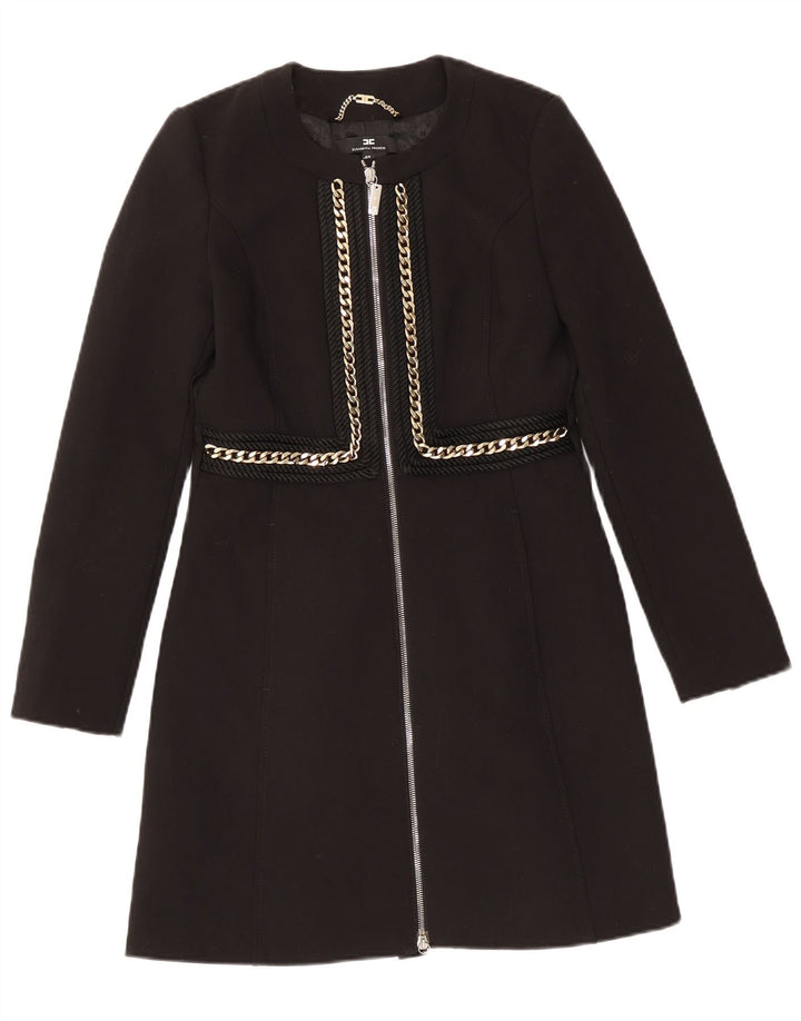 Elisabetta Franchi Pardessus Femme IT 40 Petit Noir Polyester