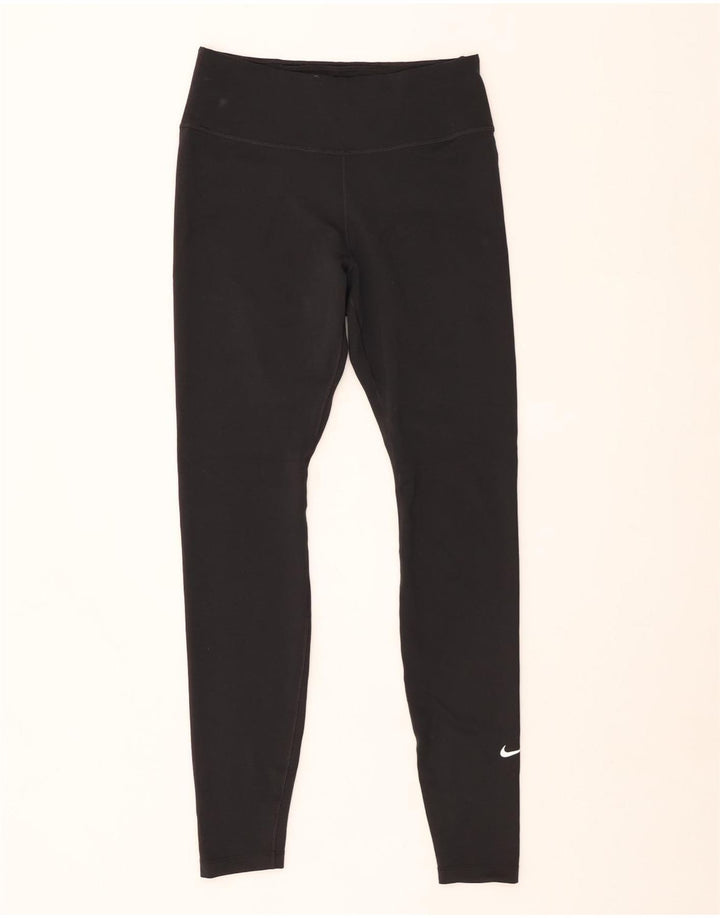 NIKE Legging Dri Fit pour femme UK 12 Polyester noir moyen