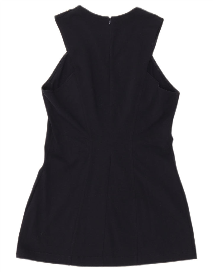 ROCCOBAROCCO Haut Chemisier Sans Manches Femme IT 44 Bleu Marine Moyen Floral