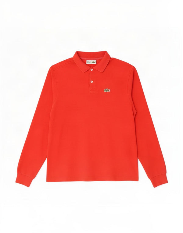Polo Lacoste Garçon Manche Longue 15-16 ans Rouge Coton