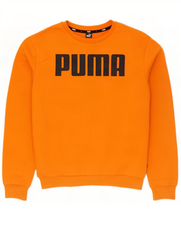 Puma Sweat-Shirt Graphique Homme Orange Moyen Coton