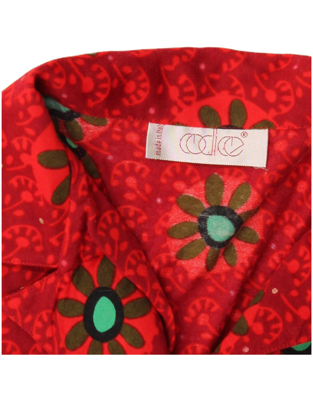 Codice Chemisier court à manches courtes pour femme UK 46 Grand motif floral rouge