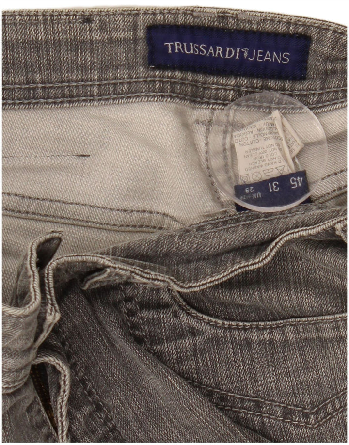 Trussardi Femme Jean Droit W29 L30 Gris Coton