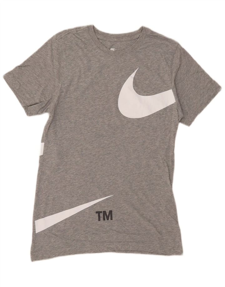 Nike Mens Graphic T-Shirt Top XS Gris Coton