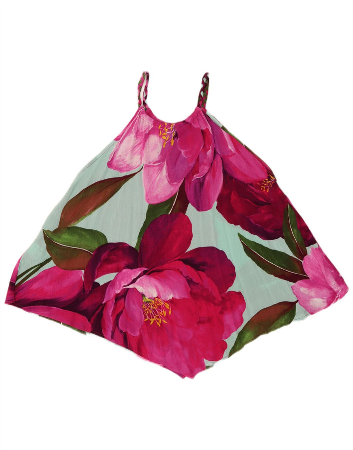 DESIGUAL Haut asymétrique dos nu pour femme UK 44 Medium Multicolore Floral