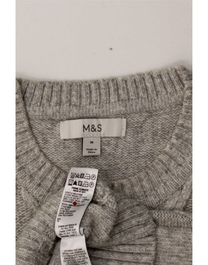 Marks & Spencer Débardeur Gilet Femme UK 44 Gris Moyen Polyester