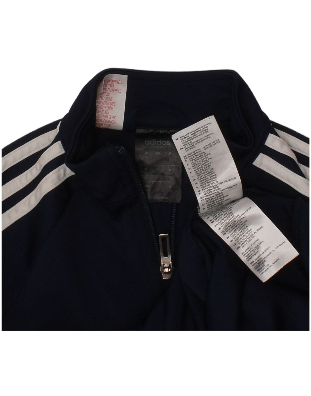 ADIDAS Veste de survêtement Climalite Garçon 7-8 ans Bleu Marine Polyester