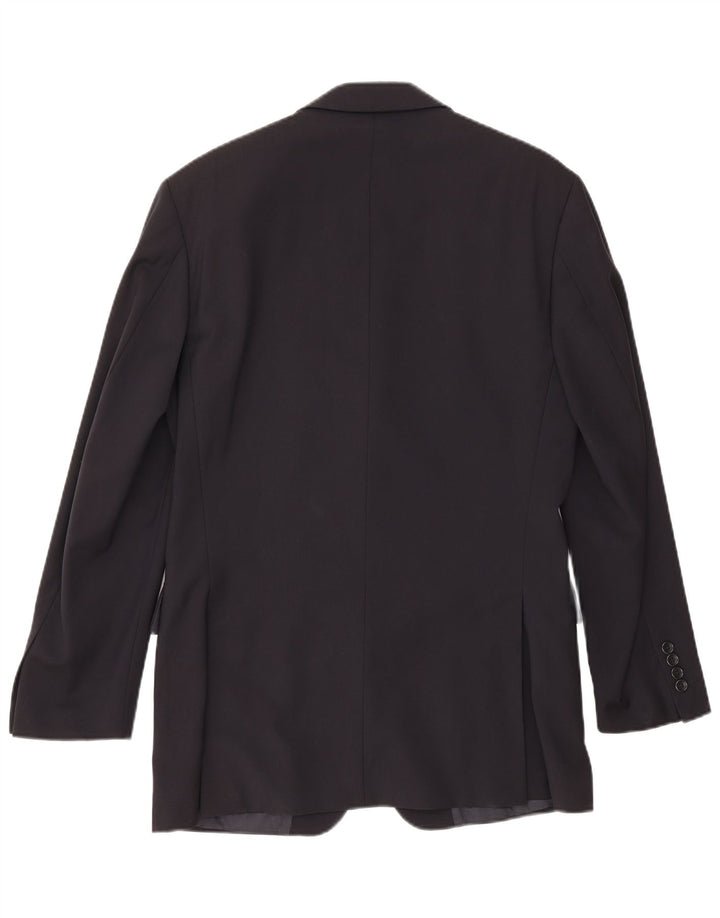 Hugo Boss Veste blazer à 3 boutons pour homme UK 36 Petite laine vierge bleu marine