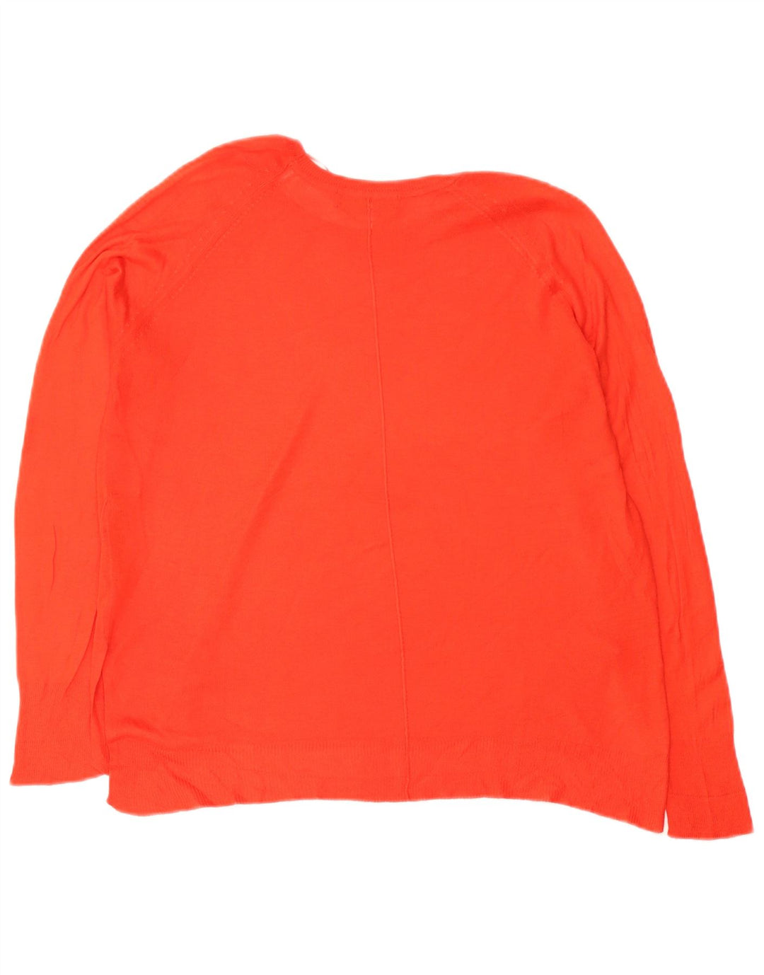 Zara Pull surdimensionné à col bateau pour femme UK 14 Viscose orange moyen
