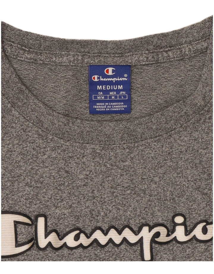 Champion T-shirt graphique pour femme UK 12 Gris moyen