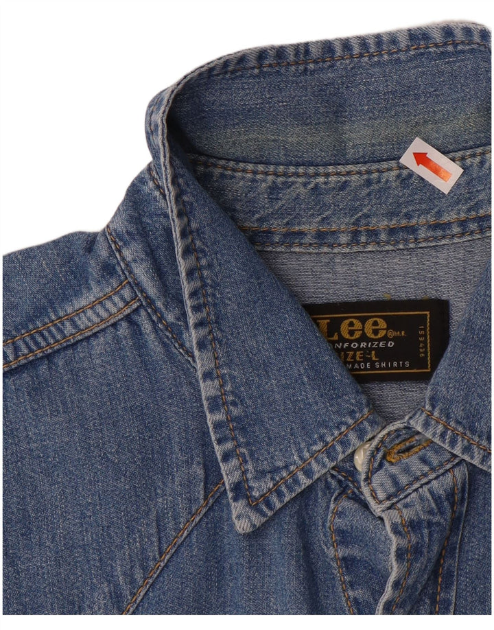 Lee Chemise en Jean Homme Large Bleu Coton