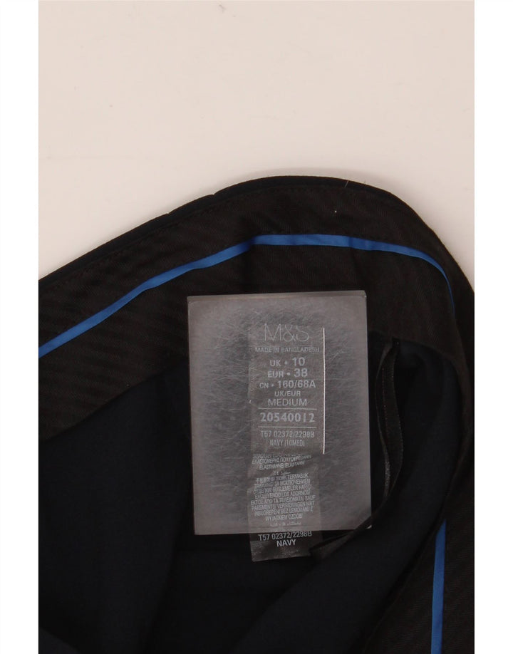 MARKS & SPENCER Pantalon décontracté pour femme UK 10 Small W30 L30 Bleu marine