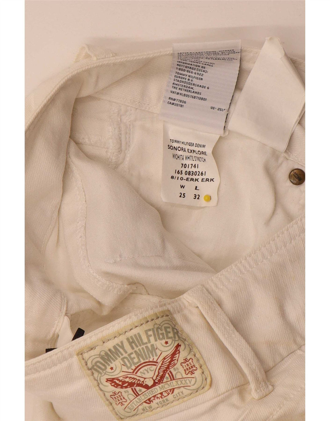 Tommy Hilfiger Jean Slim Femme W25 L32 Coton Blanc
