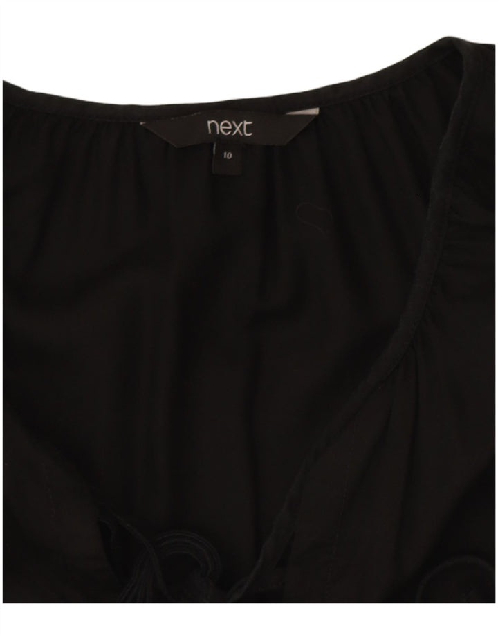 Next Robe à volants surdimensionnée à manches longues pour femme UK 10 Small Noir