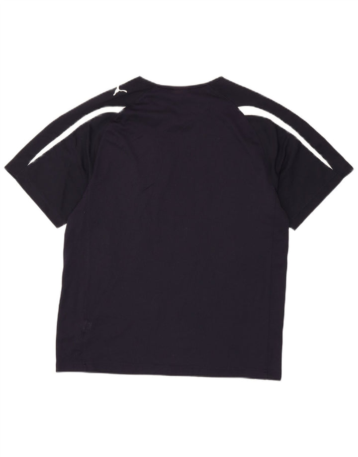 PUMA T-Shirt Graphique Homme Bleu Marine Moyen Polyester Colorblock