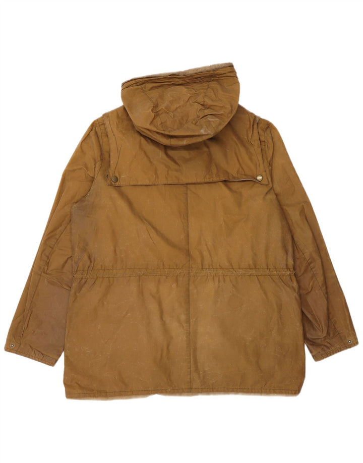 Barbour Veste à capuche en coton ciré pour femme UK 14 Large Marron