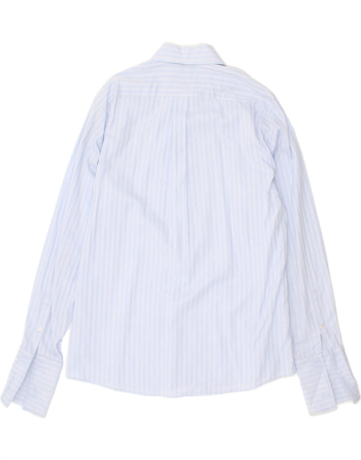 MICHAEL KORS Mens Formal Shirt Size 1/2 Large Blue Striped Cotton Vintage Michael Kors and Second-Hand Michael Kors from Messina Hembry 