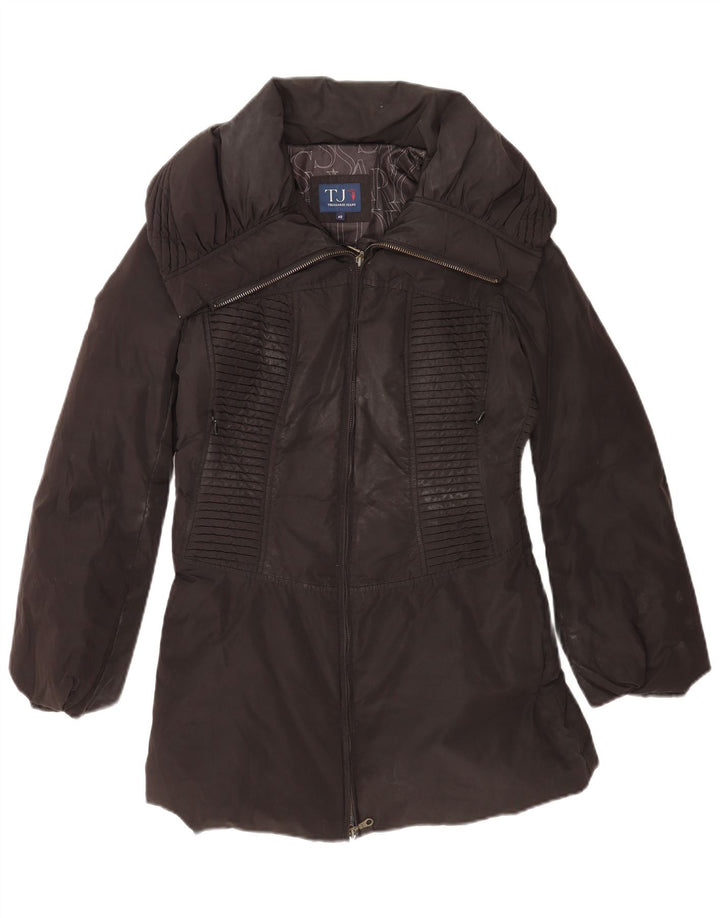 Trussardi Jeans Manteau Rembourré Femme IT 40 Petit Noir Polyester