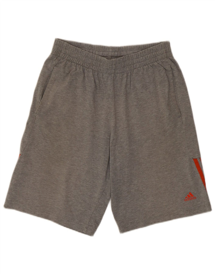 Adidas Short de Sport Garçon 13-14 Ans Gris Moucheté