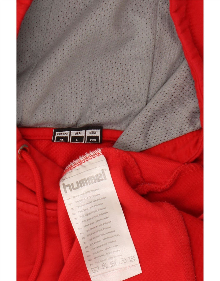 HUMMEL Pull à capuche graphique homme grand rouge coton