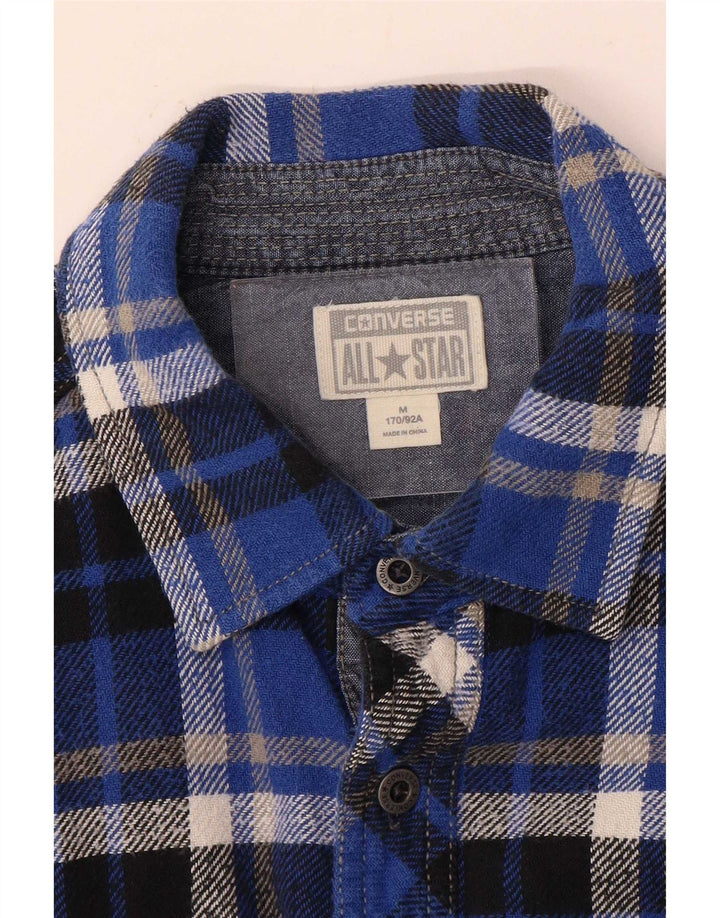 Converse Chemise en Flanelle Homme Bleu Moyen à Carreaux