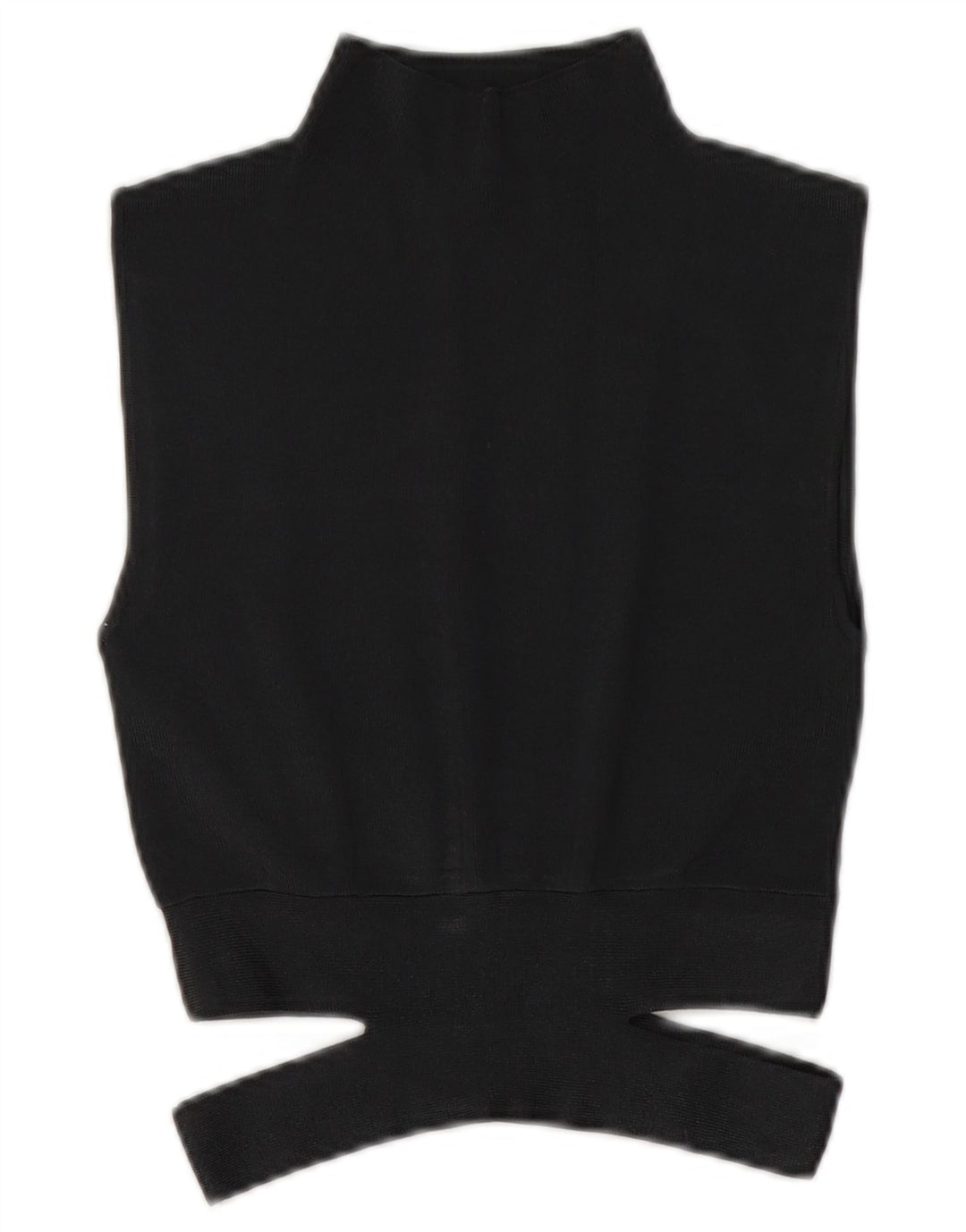 Zara Haut court en tricot sans manches pour femme UK 10 Petit Gris