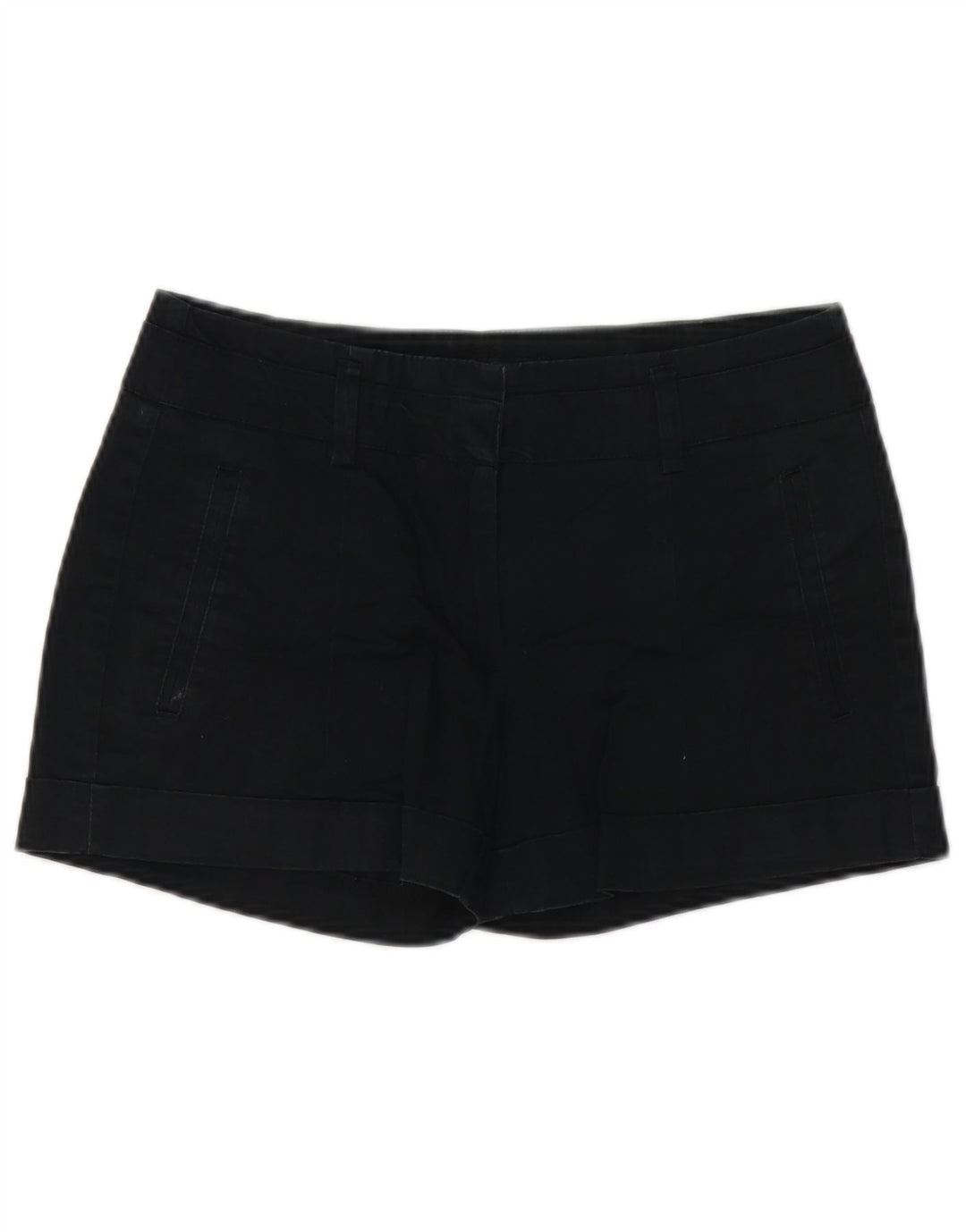 Zara Short Chino Femme Petit W26 Coton Noir