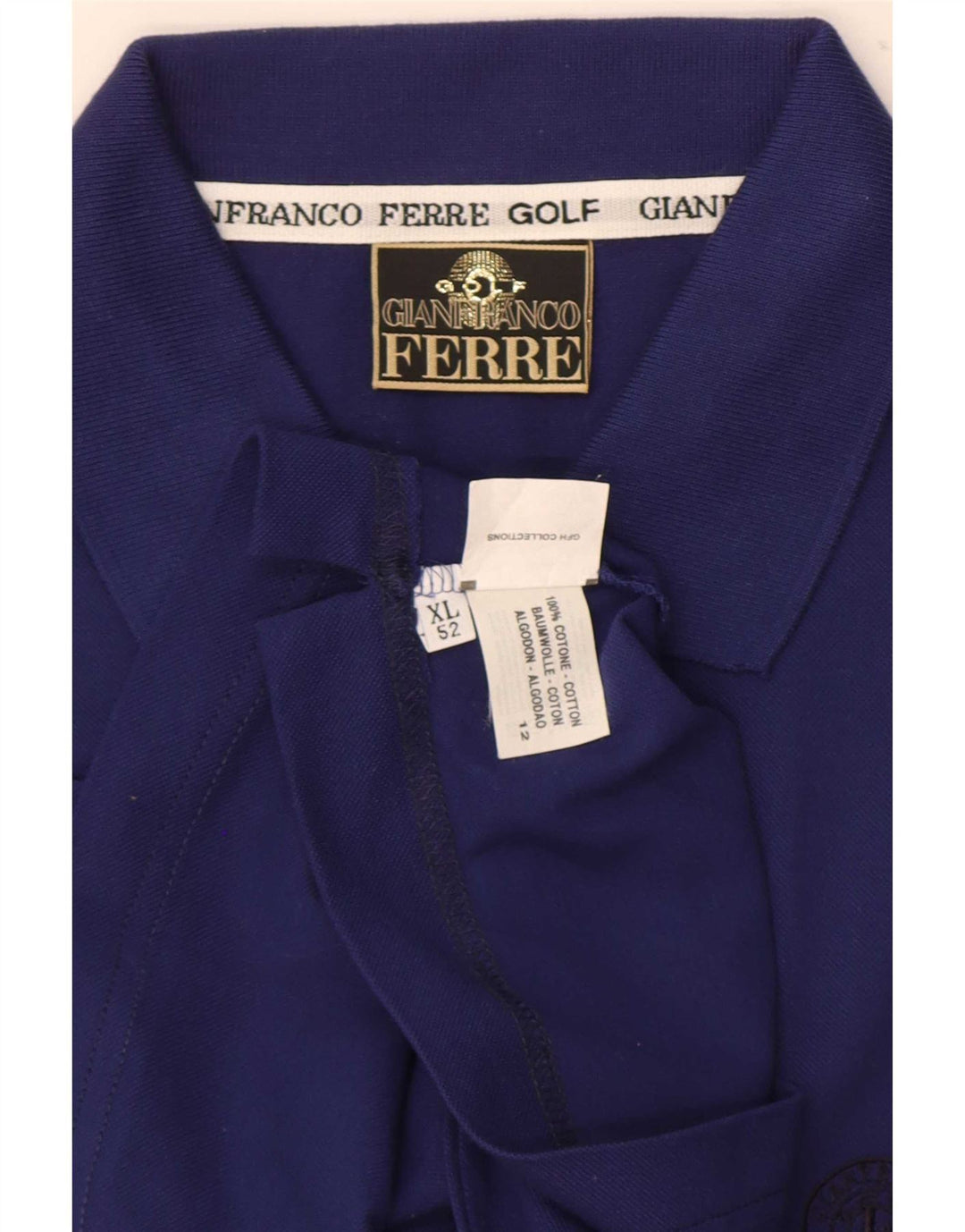 Gianfranco Ferre Polo Homme XL Bleu Coton