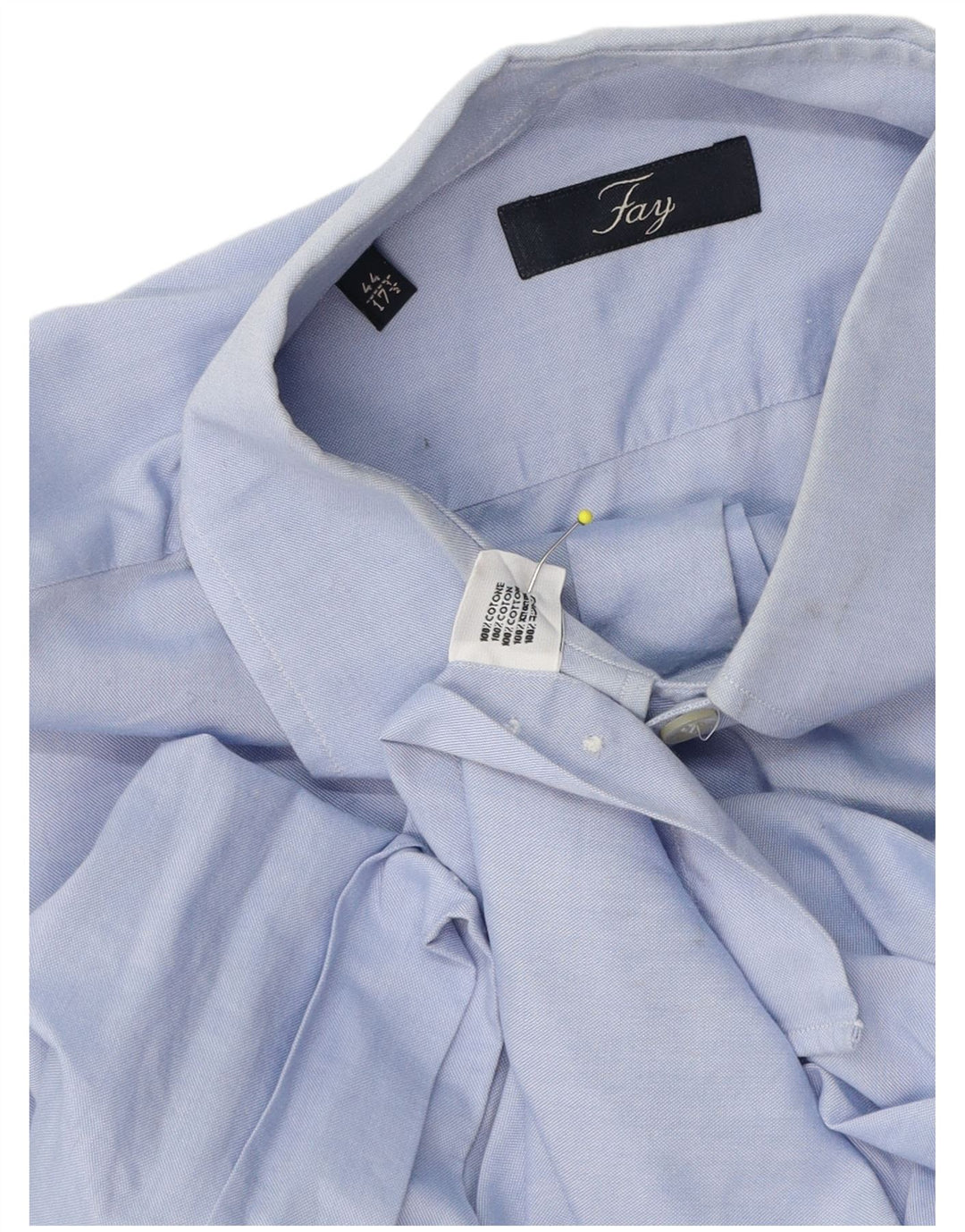 Fay Chemise Homme Taille 44 17 1/2 XL Coton Bleu