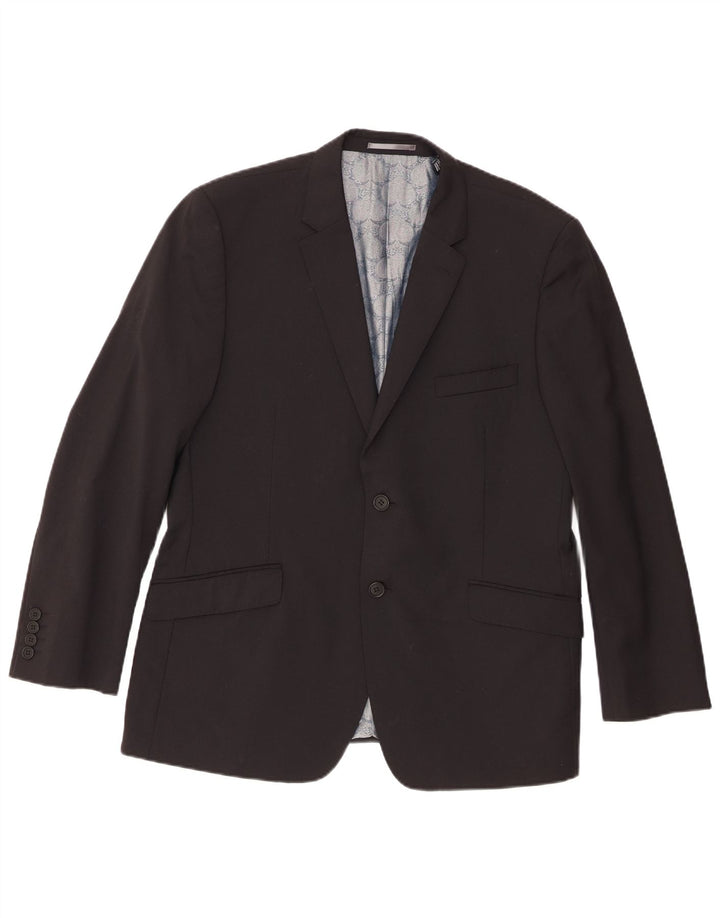 Ted Baker Veste blazer à 2 boutons pour homme UK 42 XL Laine noire