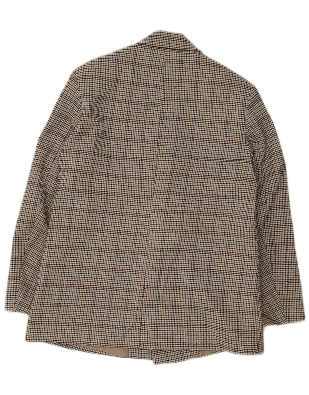 Zara Veste Blazer Double Boutonnage Homme UK 38 Gris Moyen à Carreaux Polyester