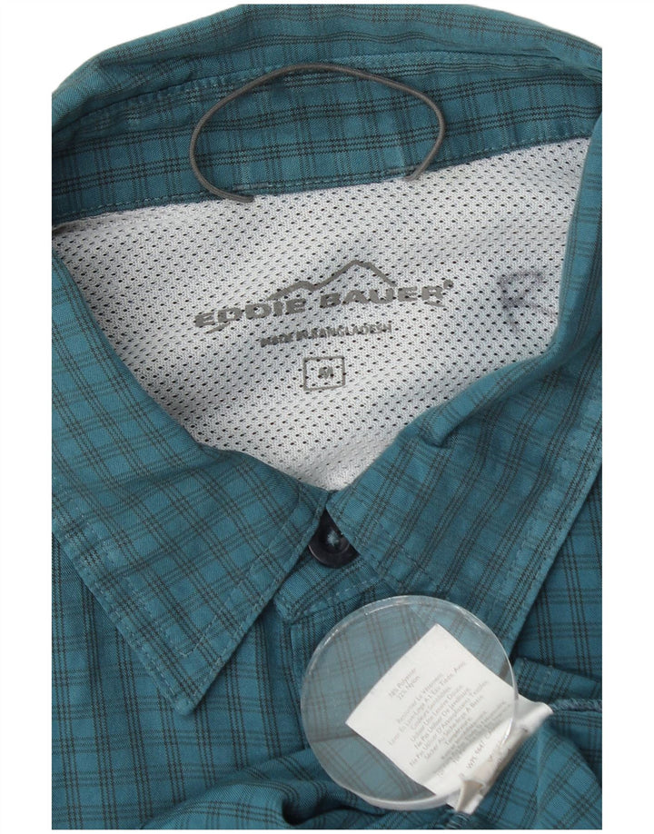 EDDIE BAUER Chemise à Manches Courtes Homme Bleu Moyen Vichy Polyester