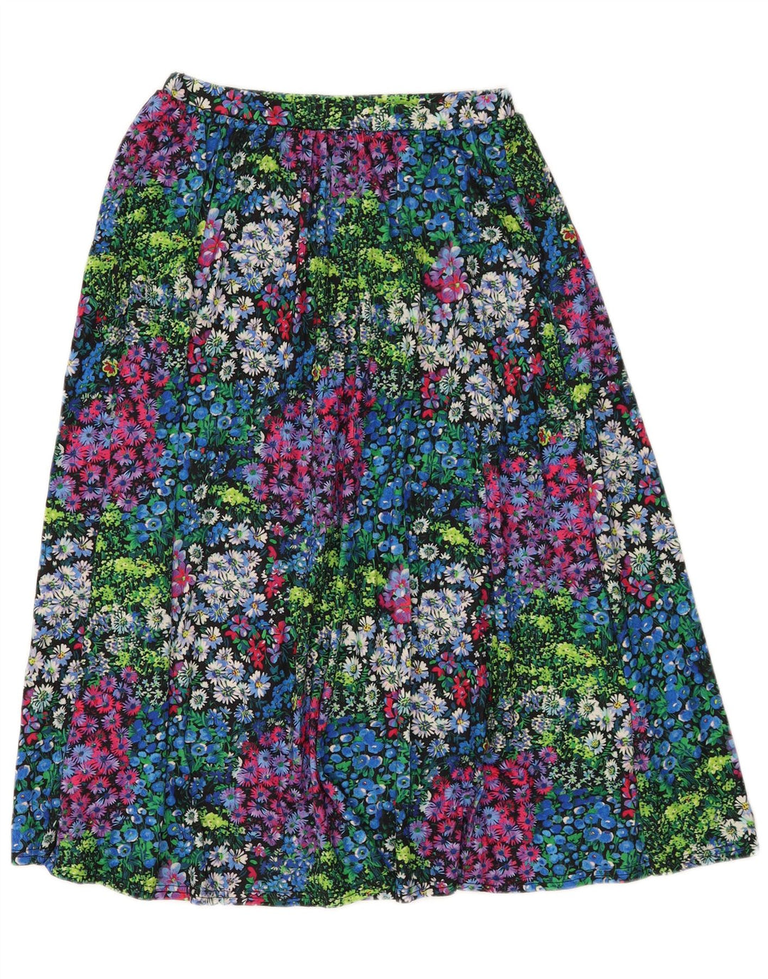 OASIS Jupe Midi Plissée Femme Petite W26 Polyester Floral Multicolore