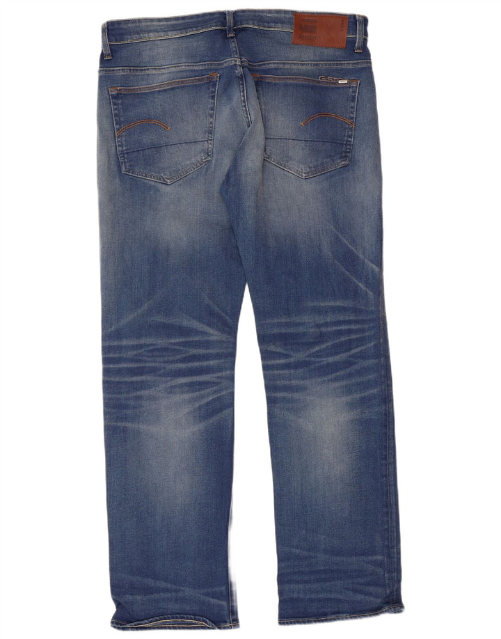 G-STAR Jean droit 3301 homme W35 L32 bleu coton