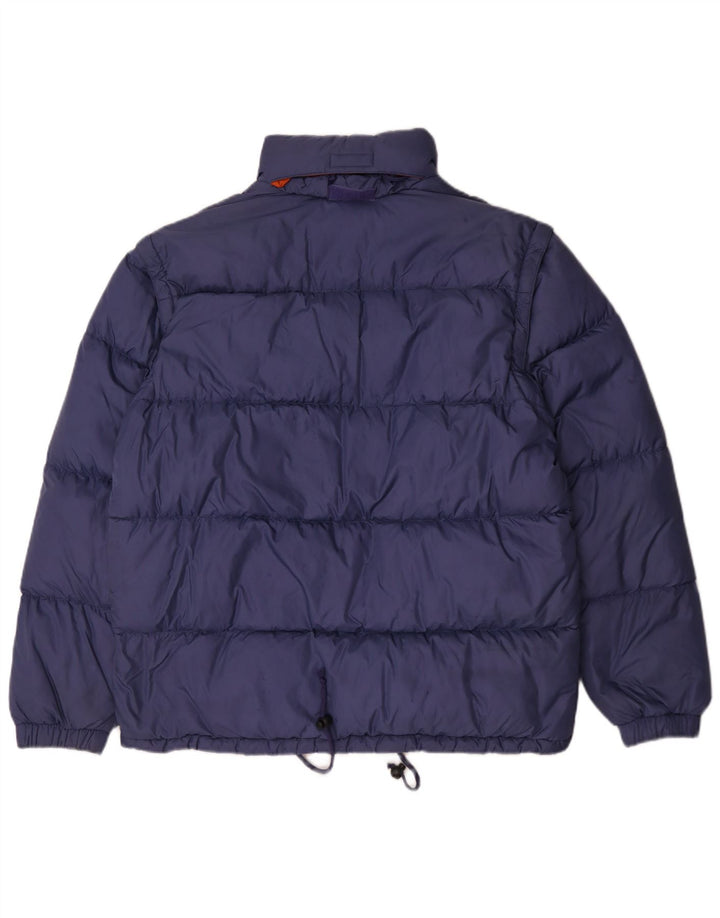 Sergio Tacchini Veste matelassée à capuche pour homme UK 40 Large Bleu Polyamide