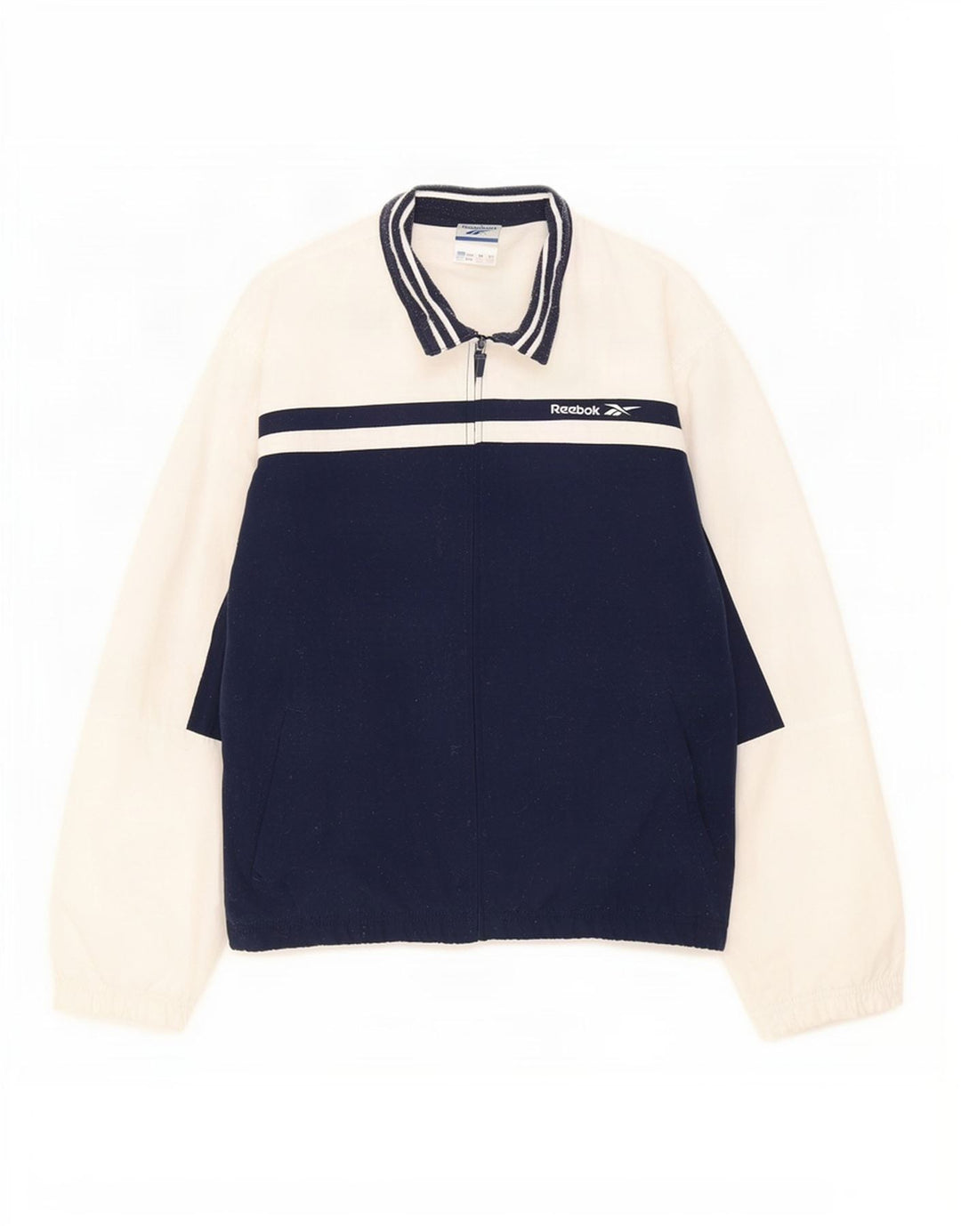 Reebok Veste de survêtement pour femme UK 12 Bleu marine moyen Colourblock