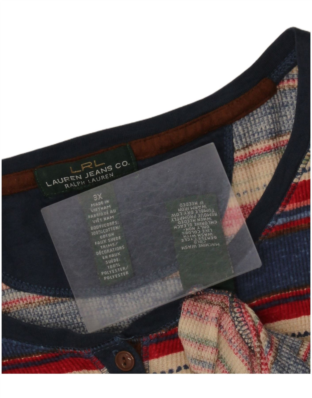 RALPH LAUREN Robe taille basse pour femme UK 22 3XL Rayé multicolore