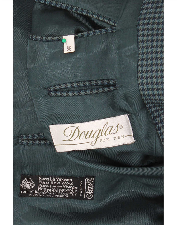Douglas Veste blazer à 2 boutons pour homme IT 50, grand pied-de-poule vert
