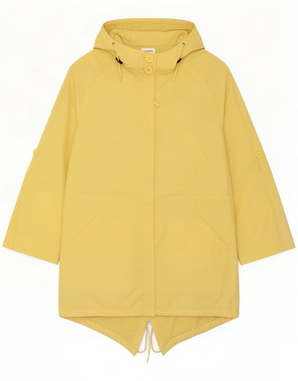 Hobbs Parka surdimensionnée à capuche pour femme UK 16 Large Jaune Coton