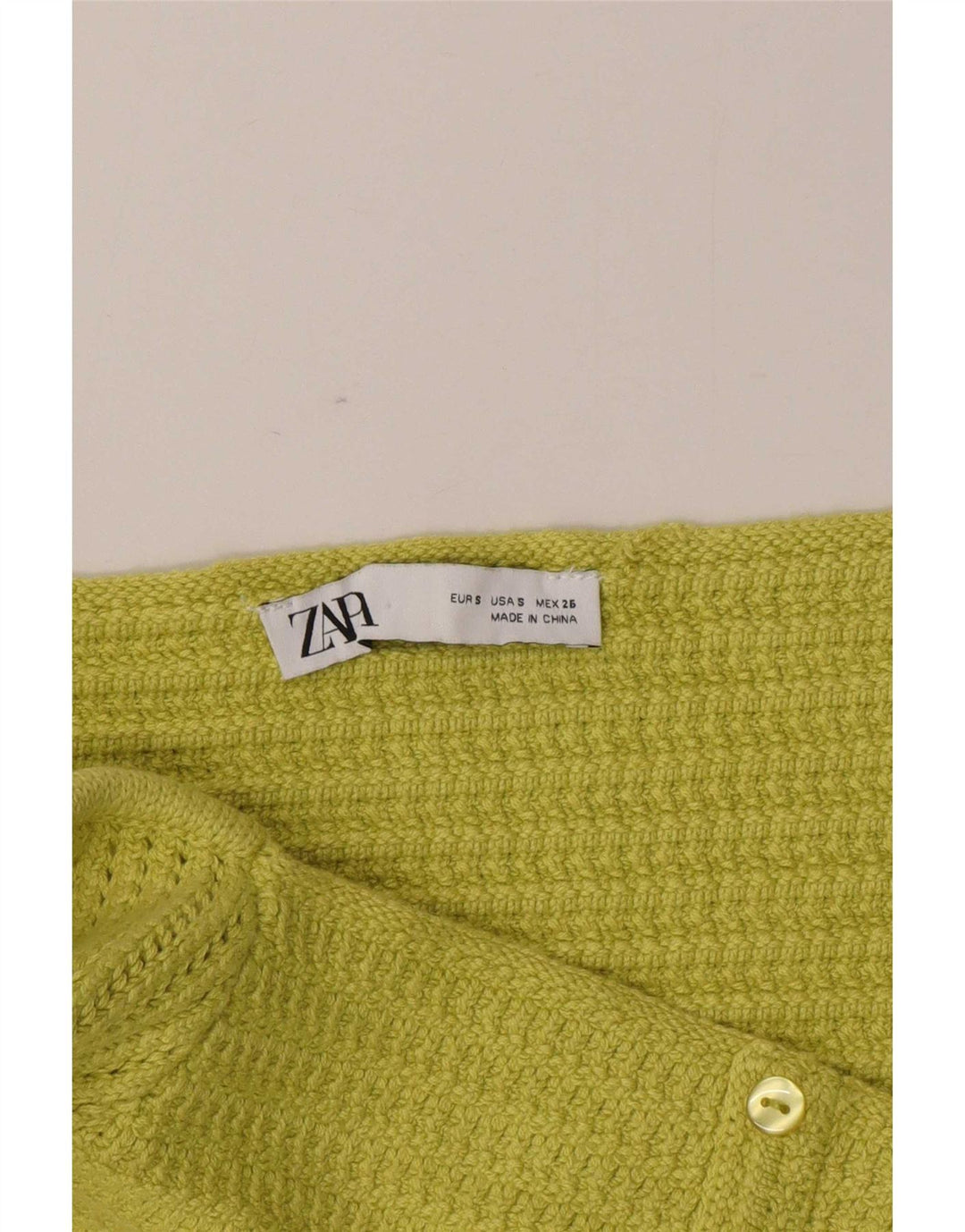 Zara Womens Knit Crop Top UK 8 Petit Vert