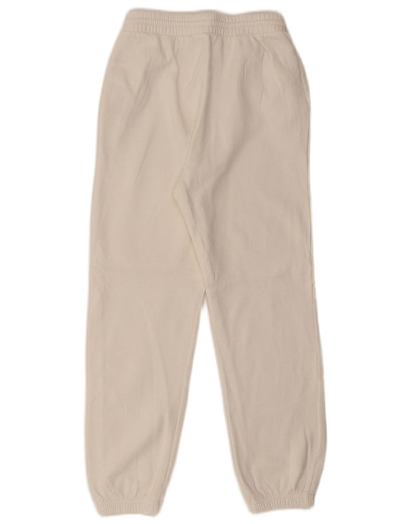 Zara Pantalon de survêtement pour femme Joggers UK 10 Small Blanc Coton